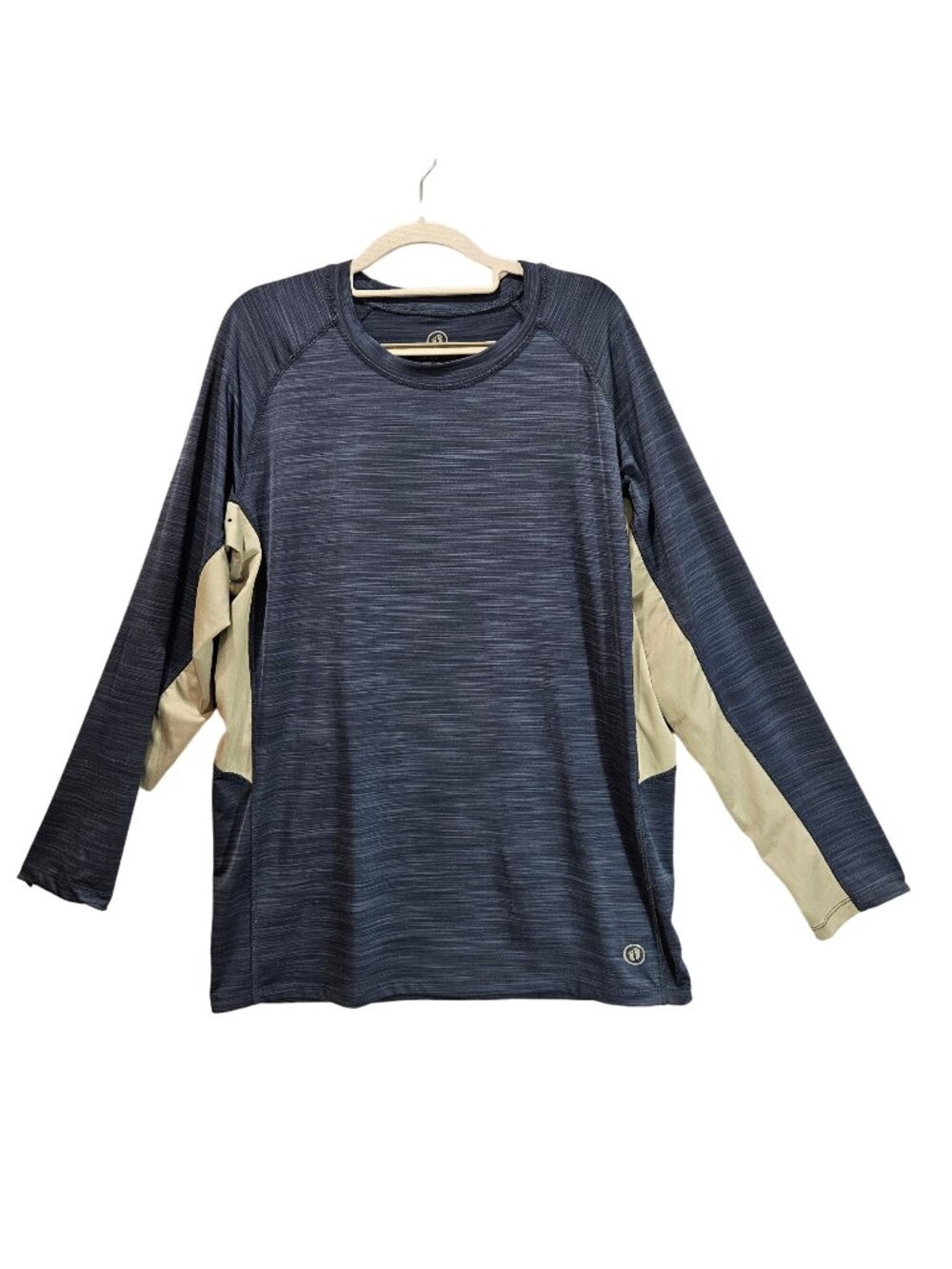 Hang Ten pull over Shirt Mens L Blue Gray UPF 50+ Grorpcore outdoor surfer hike